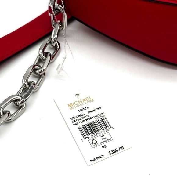 Michael Kors Small Carmen Pouchette Shoulder
Bag Red (NWT) - Picture 11 of 11